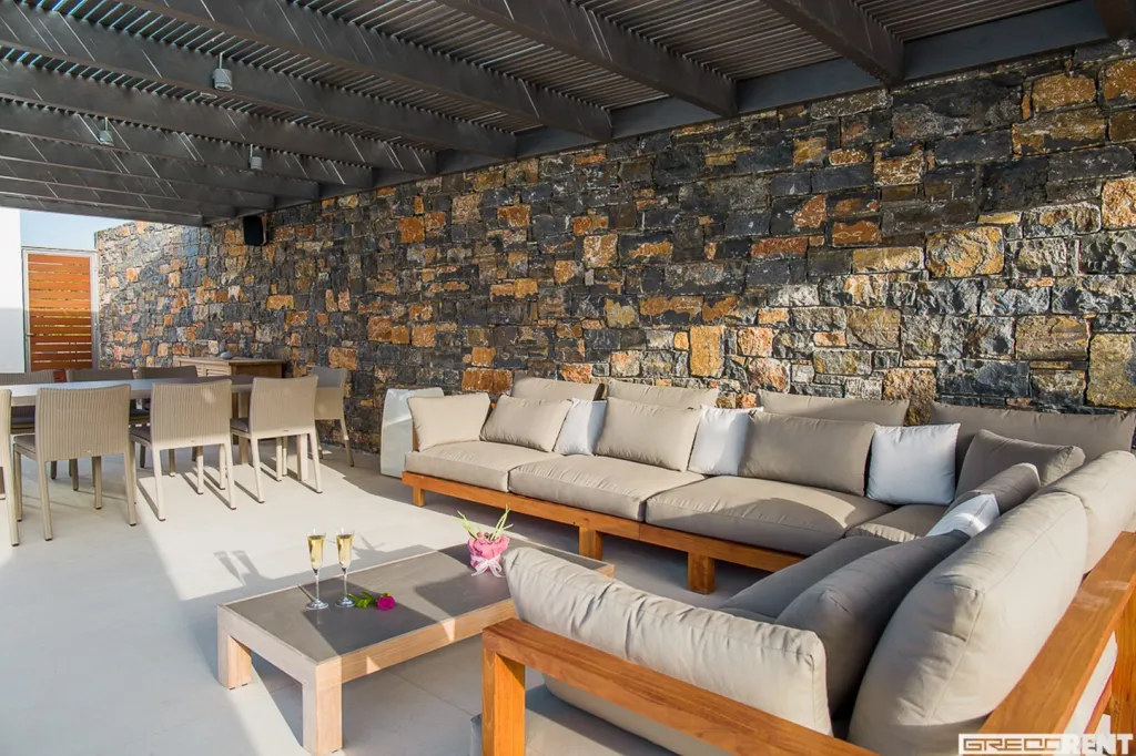 Terrasse - Villa with Infinity Pool in Istron, Crete