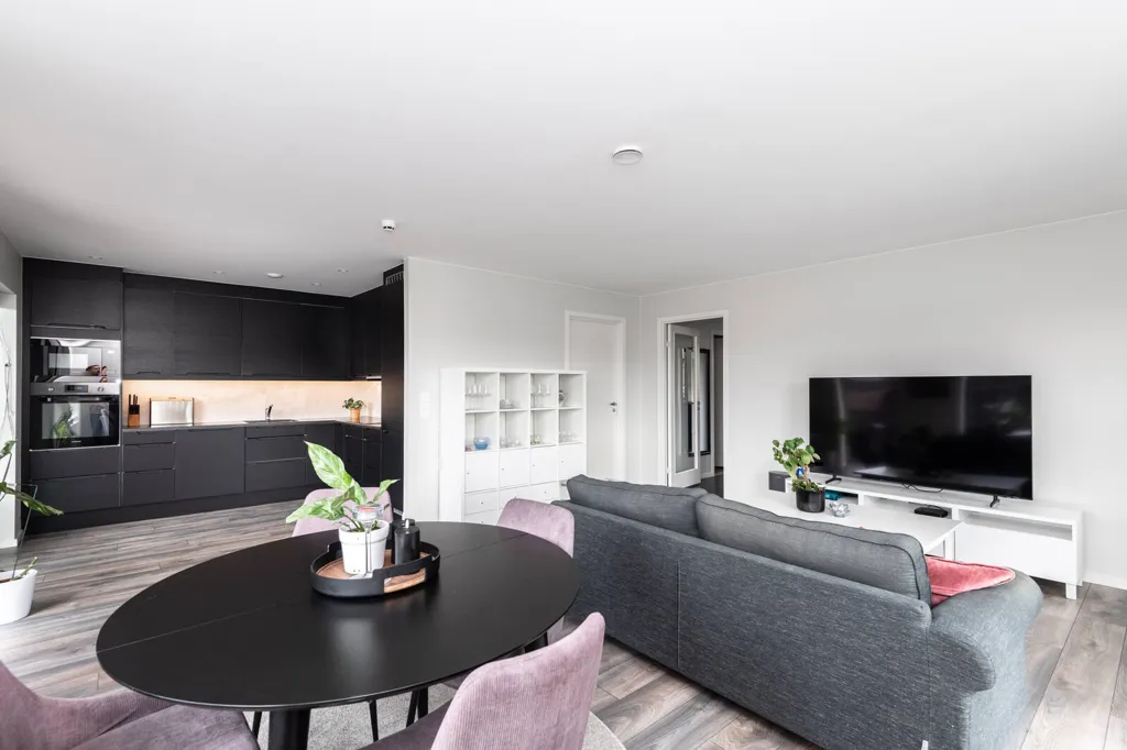 Séjour - Modern Flat with South Terrace in Hannestad