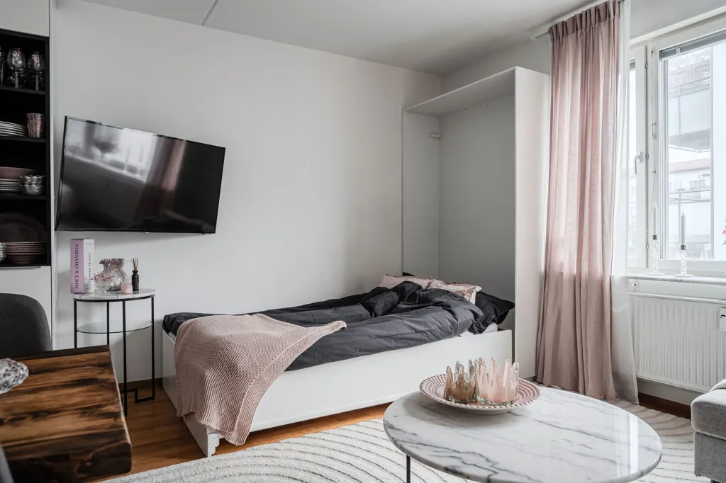 Chambres - Compact 1-Bedroom Flat with Garden View in Uppsala