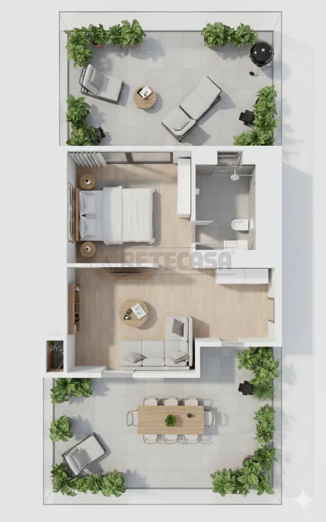 Floor Plan - Bicamere Apartment with Panoramic View in Molfetta