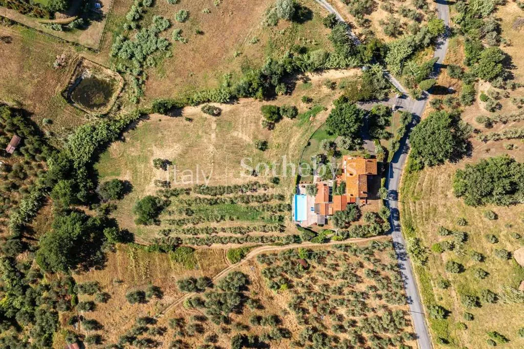 Vue aérienne - Tuscan Farmhouse with Panoramic View near Lucca