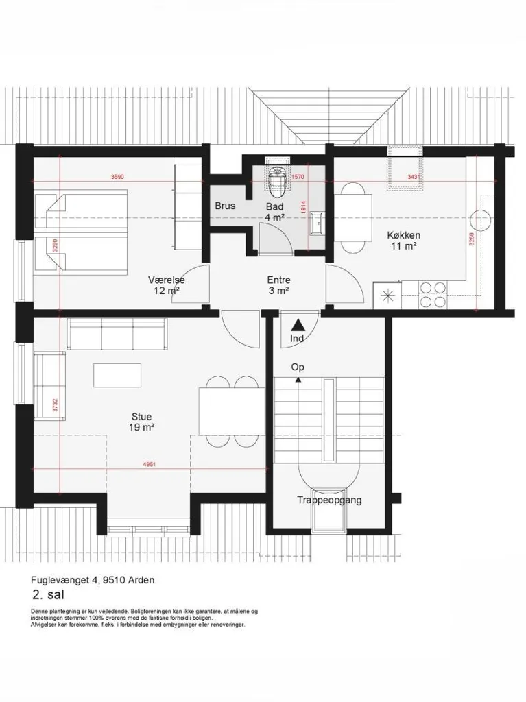 Plaan - Two-Bedroom Flat in Hobro