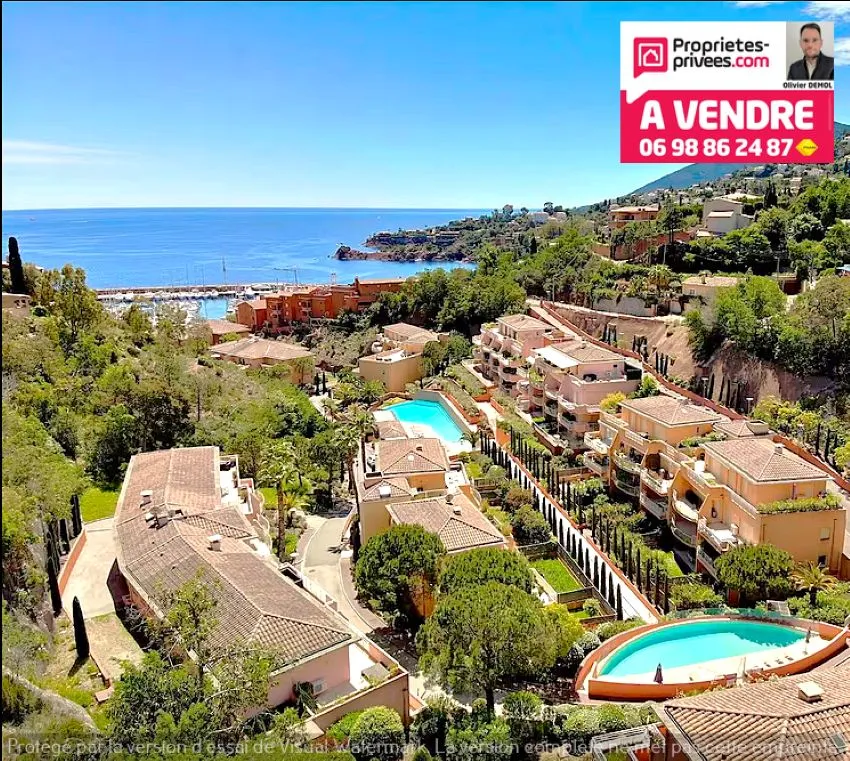 Vue aérienne - 2 Pièces avec Terrasse et Vue Mer à Théoule-sur-Mer
