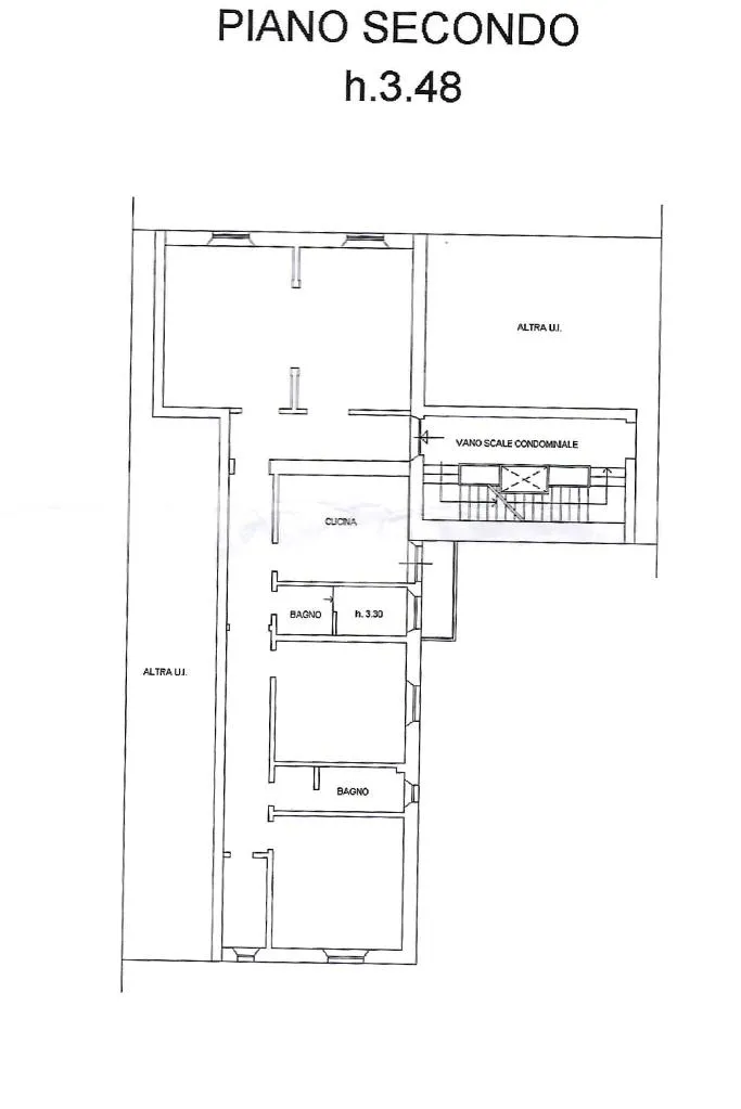 Plan - 1930s Apartment with Balcony in Florence