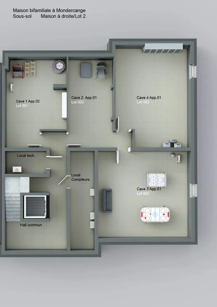 Floor Plan - Modern Residences with Terraces in Mondercange