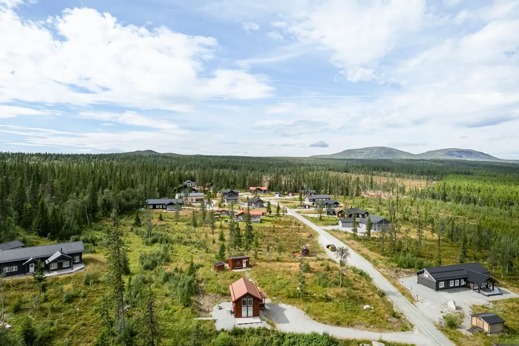 Vue aérienne - Compact Cabin with Panoramic Views near Funäsdalen