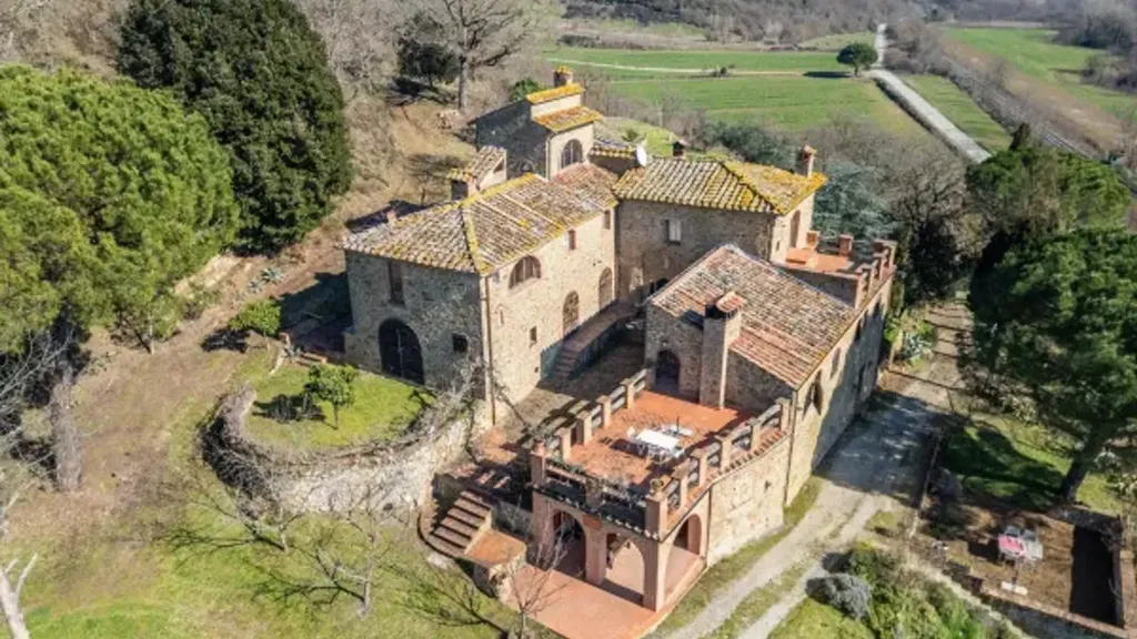 Vue aérienne - Luxury Villa with Pool in Sinalunga, Tuscany