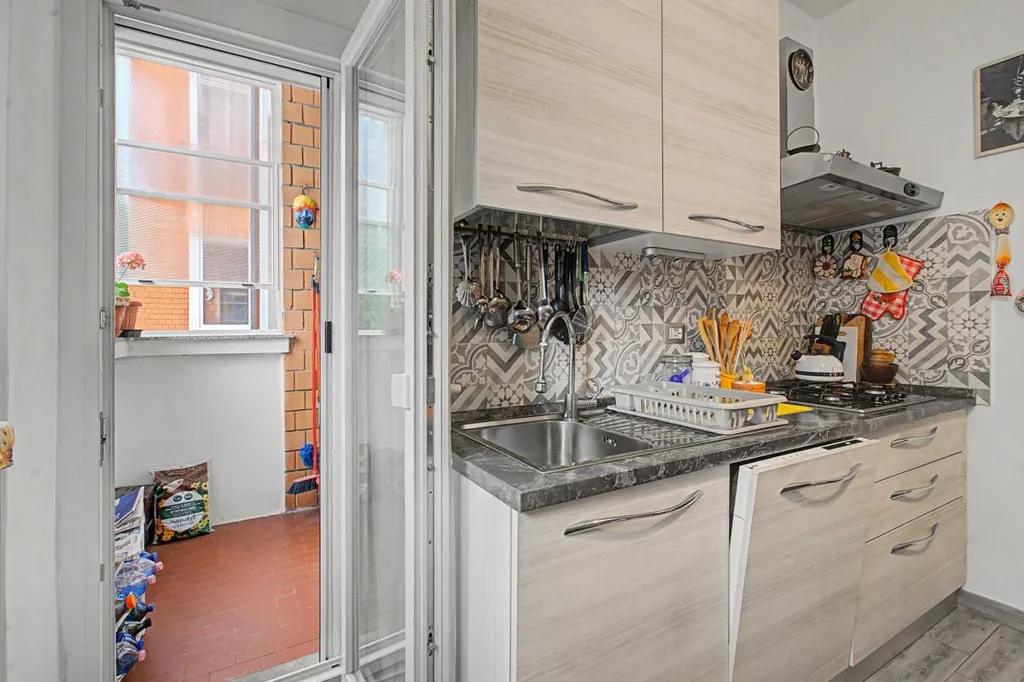 Kitchen - Rear-Accessed Apartment with Parking in Milan