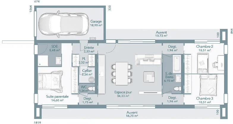 Plaan - Contemporary Villa with Garden in Odars