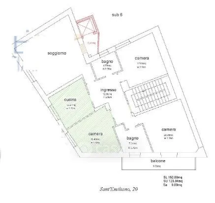 Plan - Apartment with Balcony in Nuoro