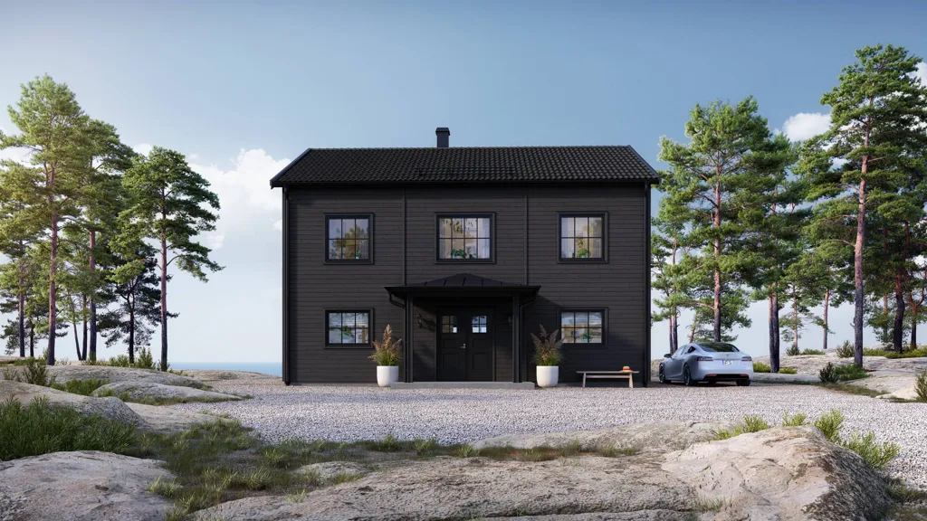 Esterno - Two-Storey House with Open Plan in Tibro