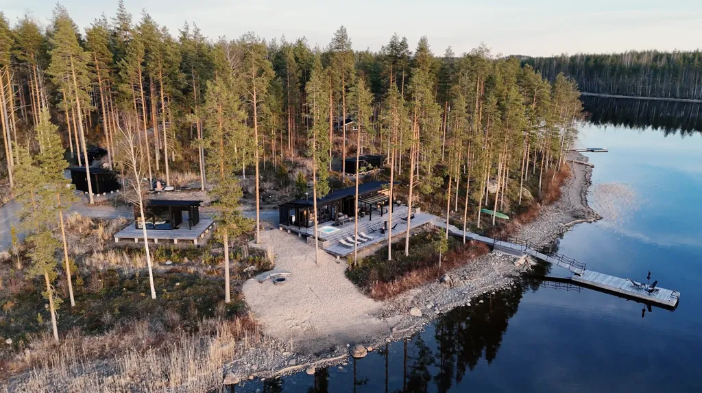 Vista aerea - Architectural Villa with Saimaa View in Puumala