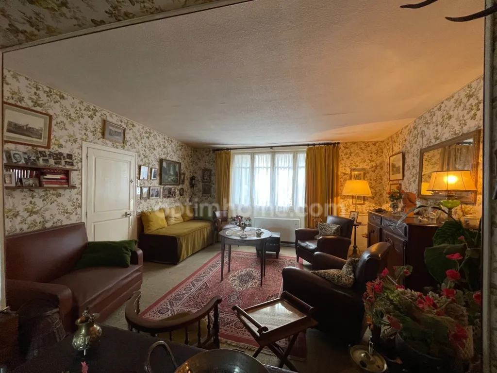 Living Room - Stone House with Garden in Châteauponsac