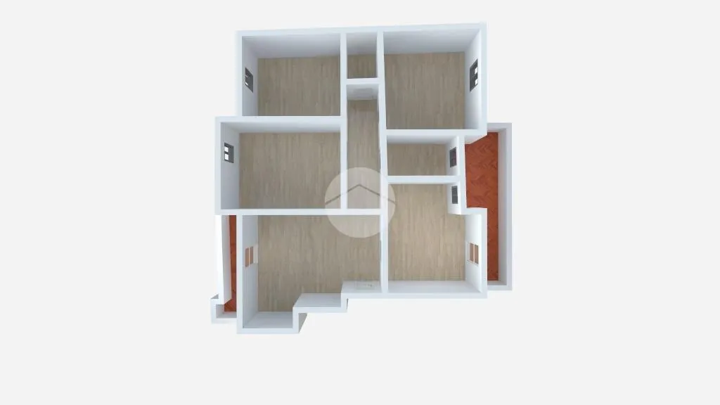 Plan - Four-Room Apartment with Balcony in Lucera