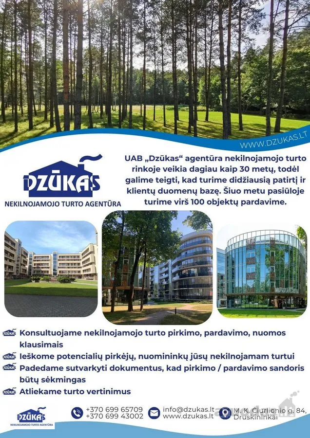 2-toaline korter asukohas Druskininkų m.