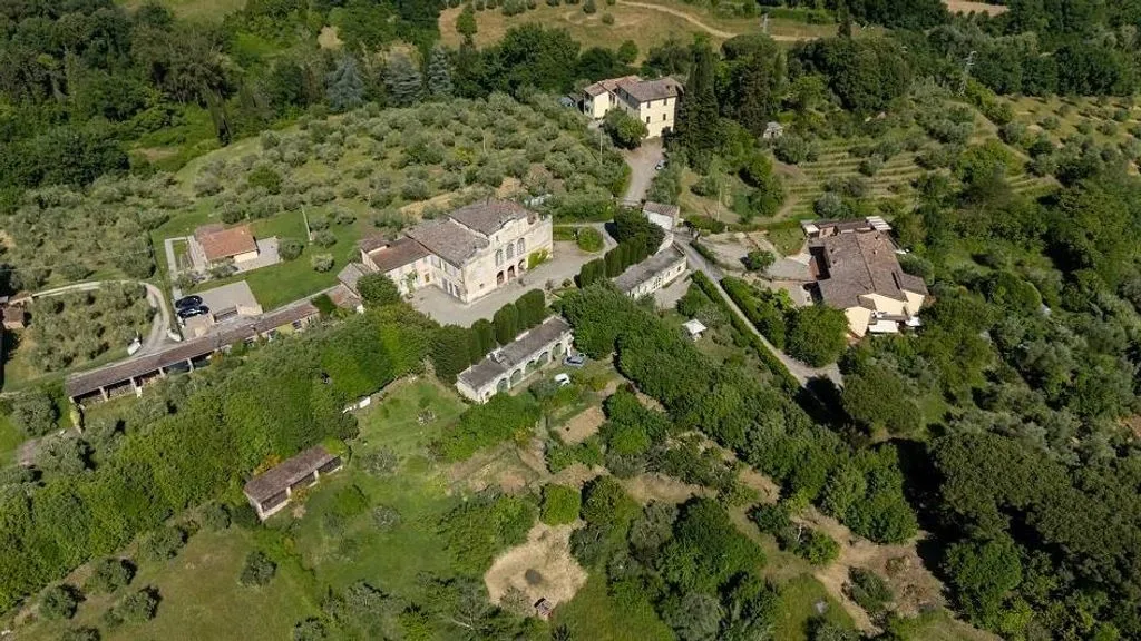 Aerial - Baroque Villa with Private Garden in Siena