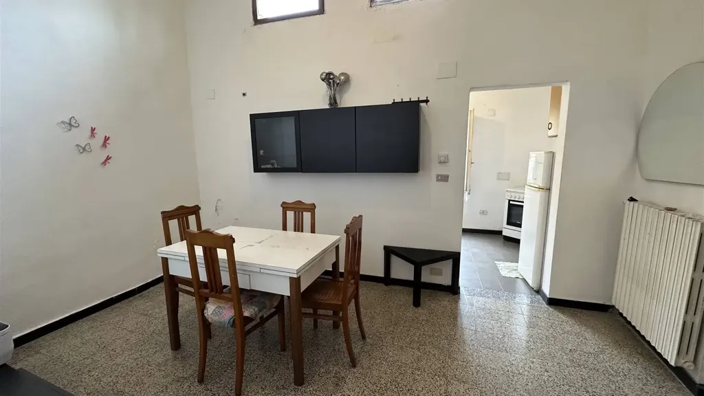 Dining Room - Trilocale with Balcony in Noli Historic Centre