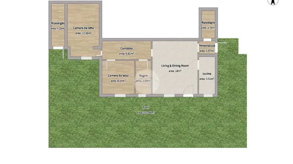 Plan - Bifamiliare Portion with Private Garden in Pescara