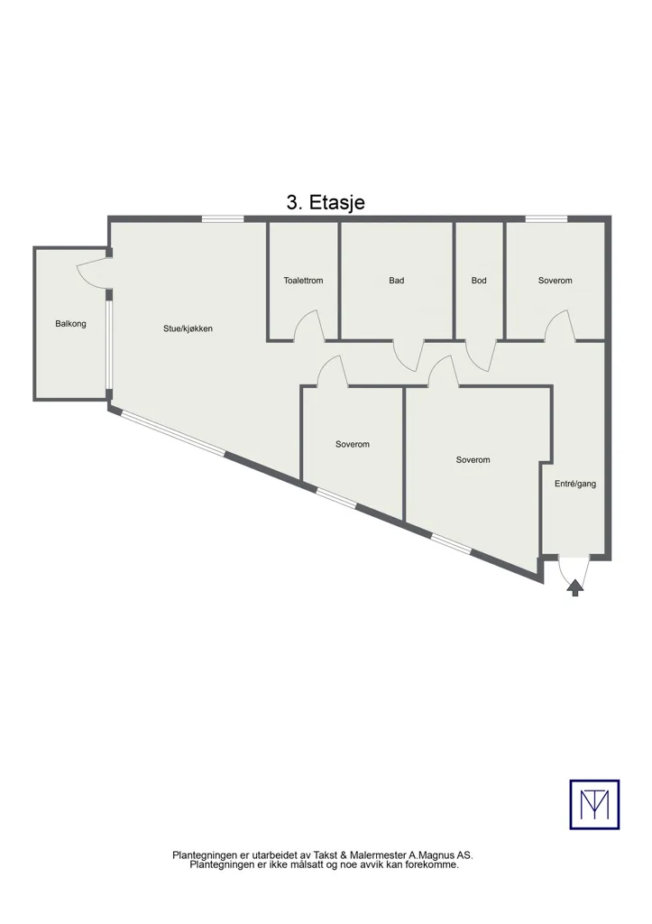 Plaan - Modern 4-Bedroom Flat in Nannestad