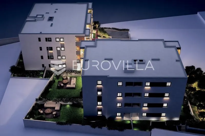 Vue aérienne - Three-bedroom Apartment with Balcony in Visoka, Split