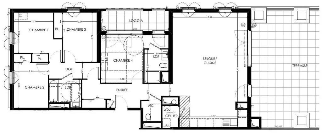 Planimetria - Luxury Flat with Balcony in Aix-en-Provence