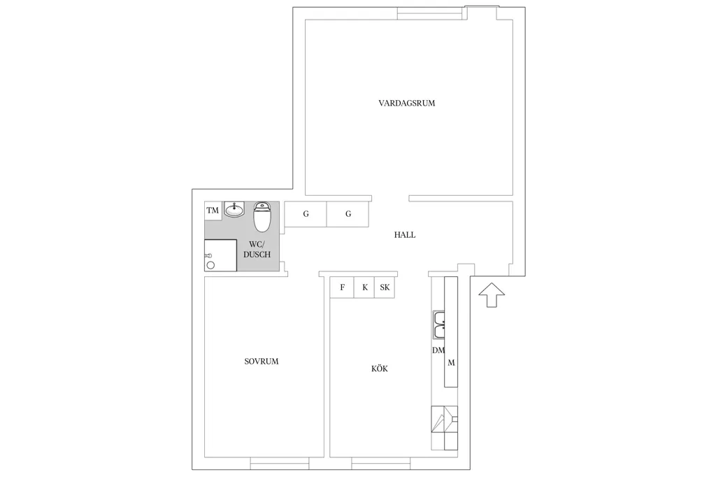 Plan - Bright Apartment with South-Facing Balcony in Mölnlycke