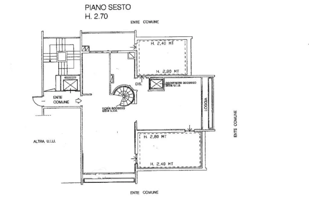 Planimetria - Luxury Penthouse with Private Elevator in Basiglio