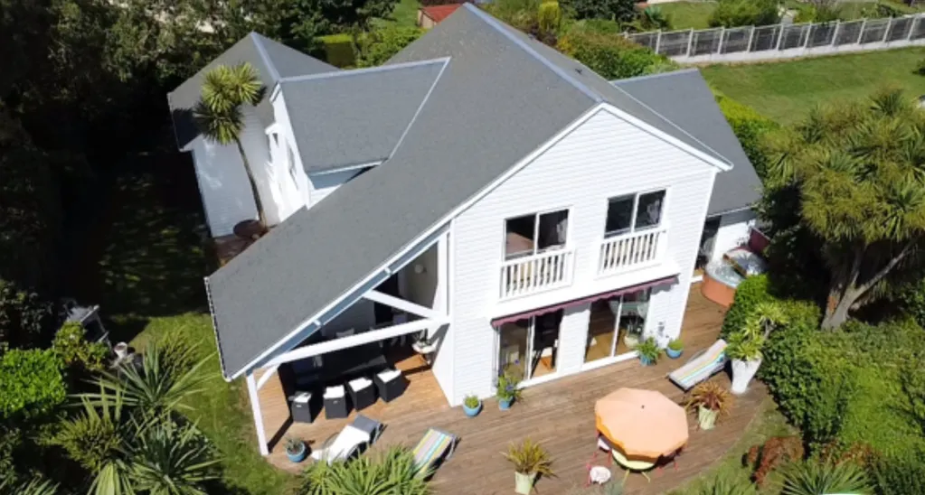 Aerial - Charming American-Style House with Spa