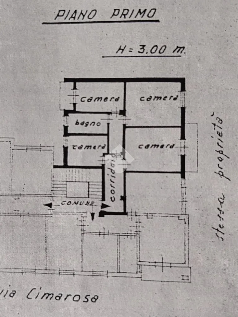 Planimetria - 3-Bedroom Apartment with Balcony in Modena
