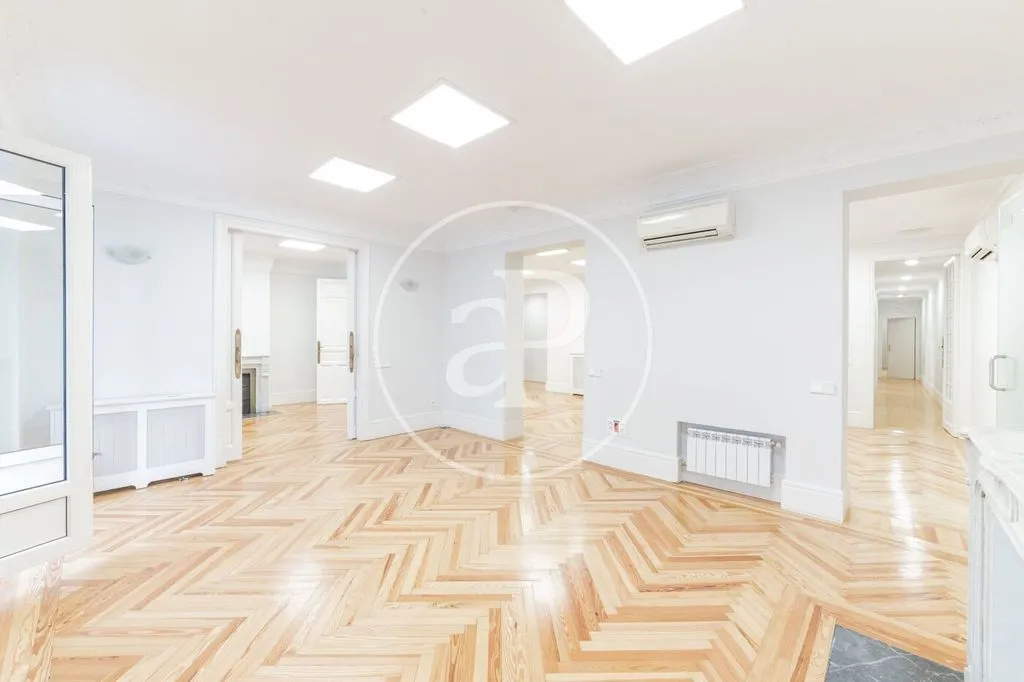 Living Room - Luxury Apartment with Classic Façade in Madrid