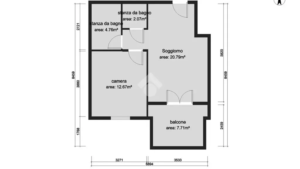 Plano - Apartment with Two Bathrooms in Rivabella, Gallipoli