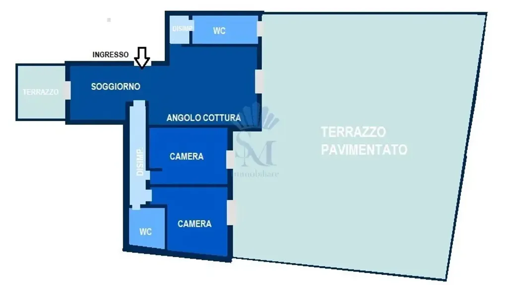 Plaan - New Apartment with Large Terrace in San Prisco