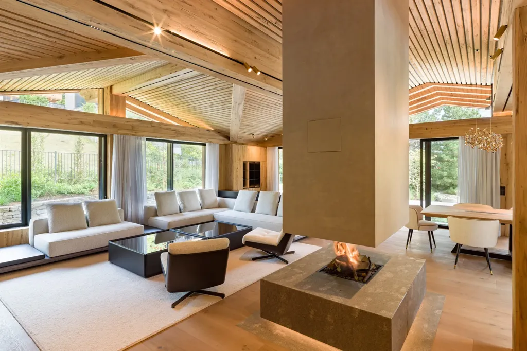Séjour - Luxury Chalet with Indoor/Outdoor Pools in Reith