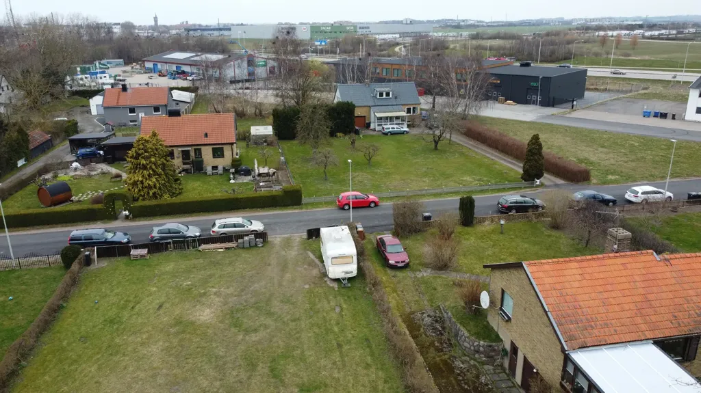 Õhuvaade - Plot with Approved Building Permit in Skåne