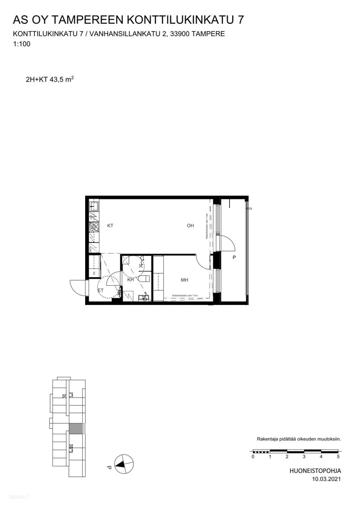 Appartement 2 pièces à FI
