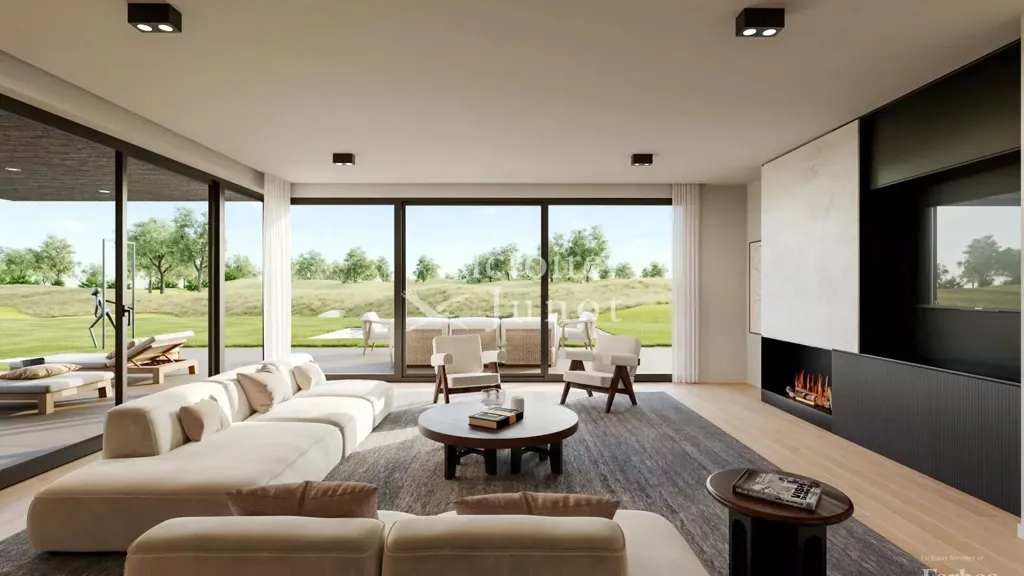 Living Room - Villa with Golf Course View in Wezembeek-Oppem