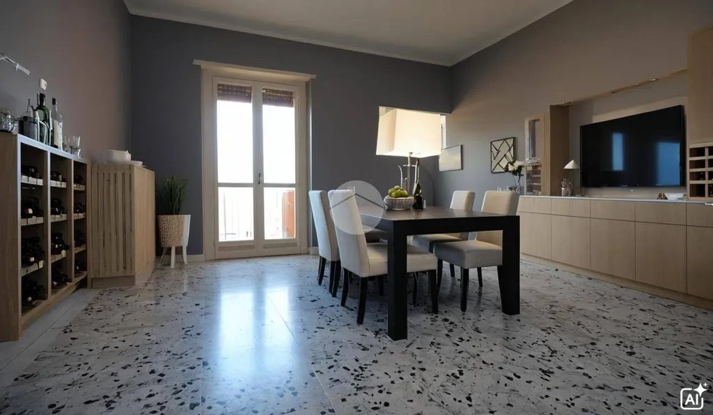Salle à manger - Penthouse Apartment with Panoramic View in Brandizzo