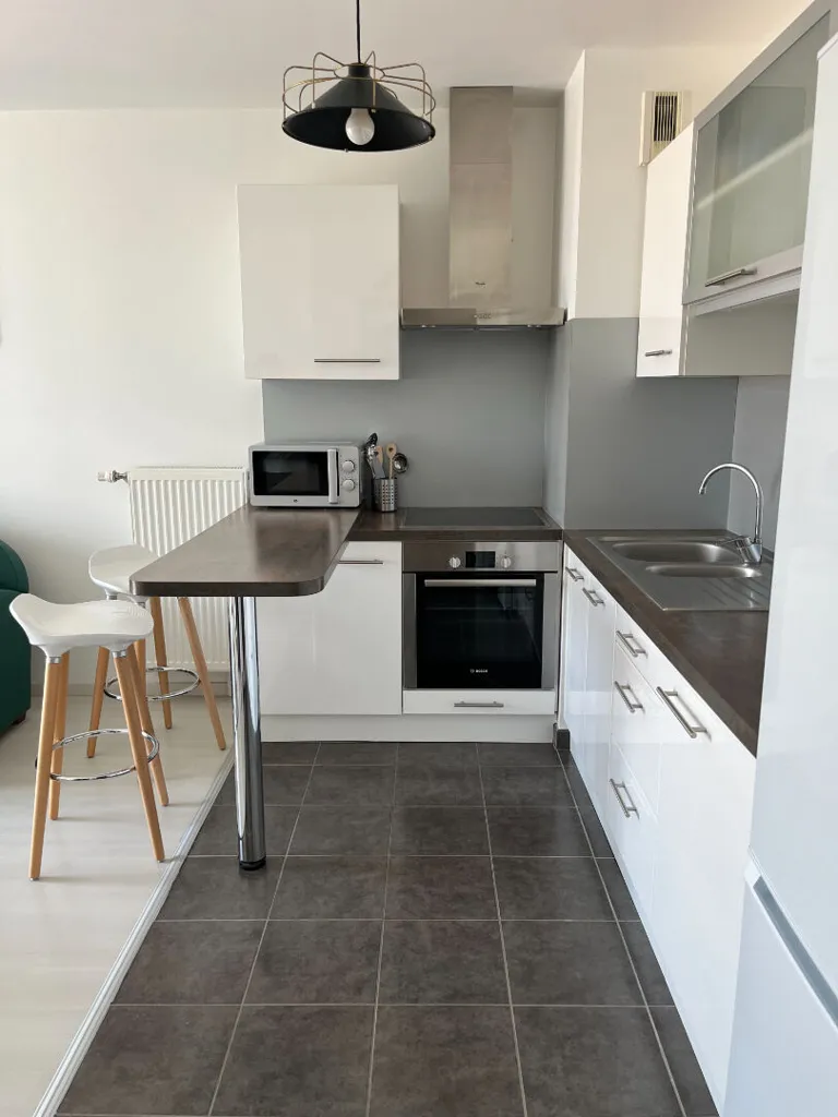 Cuisine - Appartement Meublé avec Balcon à Reims