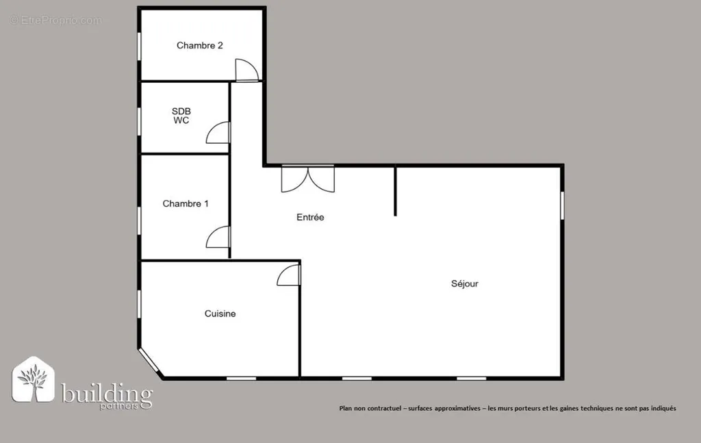 Plan - Appartement Traversant avec Vue Tour Eiffel à Paris 16ème