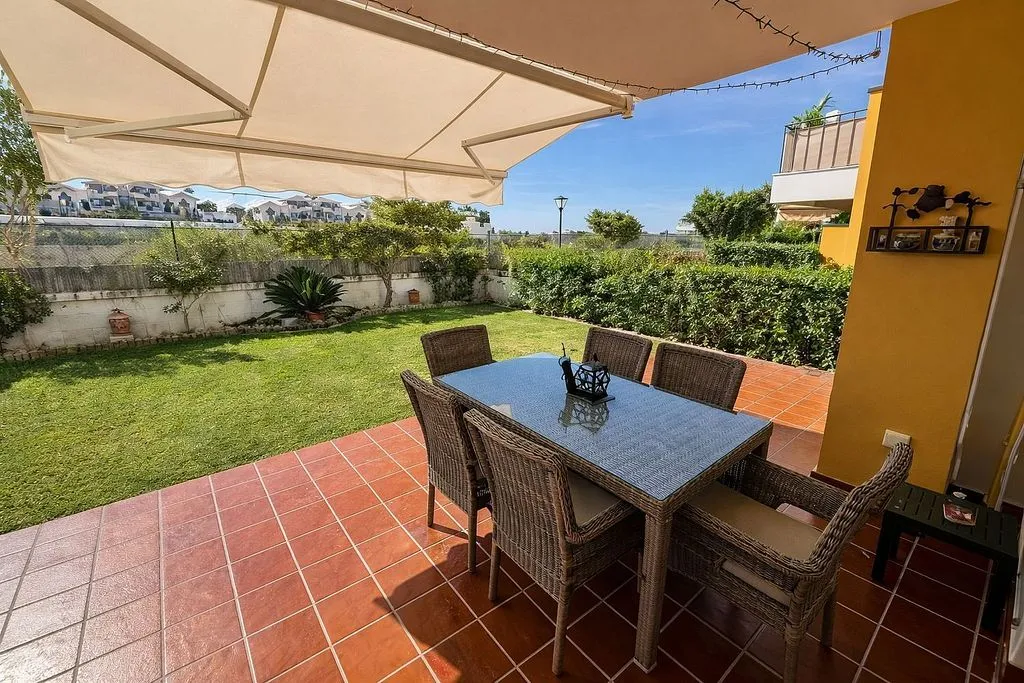 Terrace - Semi-detached House with Pool in Las Salinas
