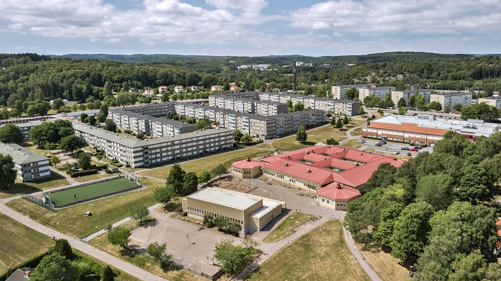 Vue aérienne - Modernised Apartment with Balcony in Central Kungälv
