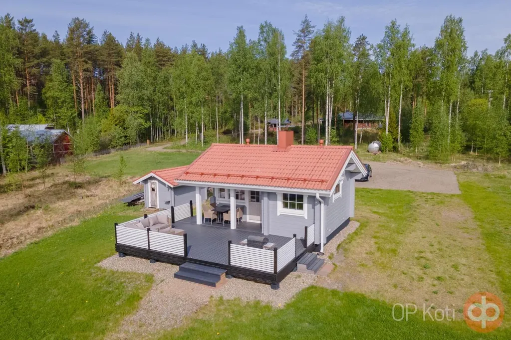 Õhuvaade - Riverside Plot with Sauna in Sotkamo