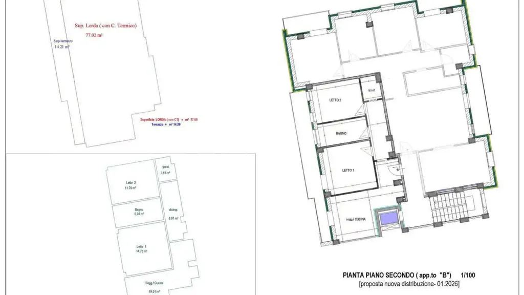 Plaan - Rearranged Apartment with Balcony in Amantea
