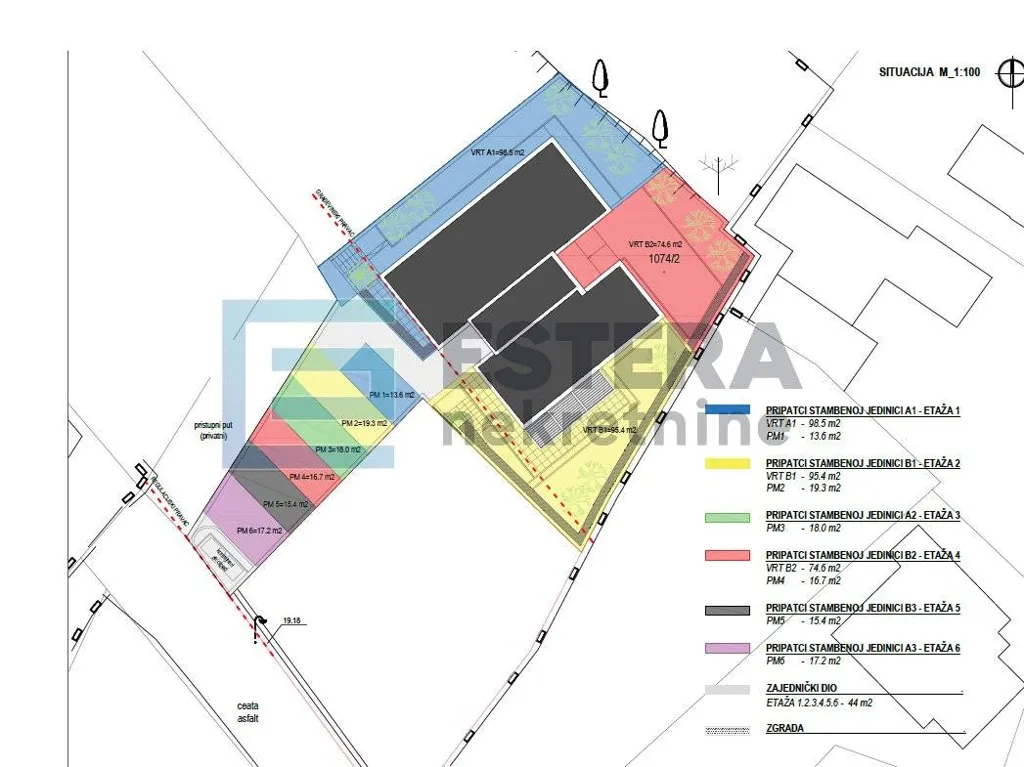 Plan - Modern Studio with Sea View in Sveti Filip i Jakov