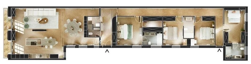 Plan - Luxury Apartment with Classic Façade in Madrid