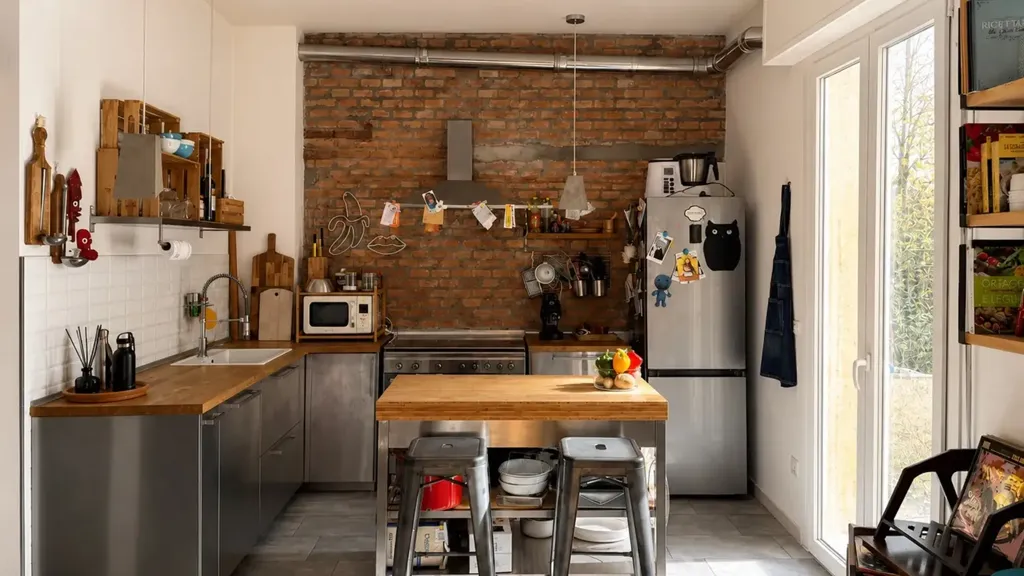 Kitchen - Rearranged Apartment with Terrazzo in Bologna