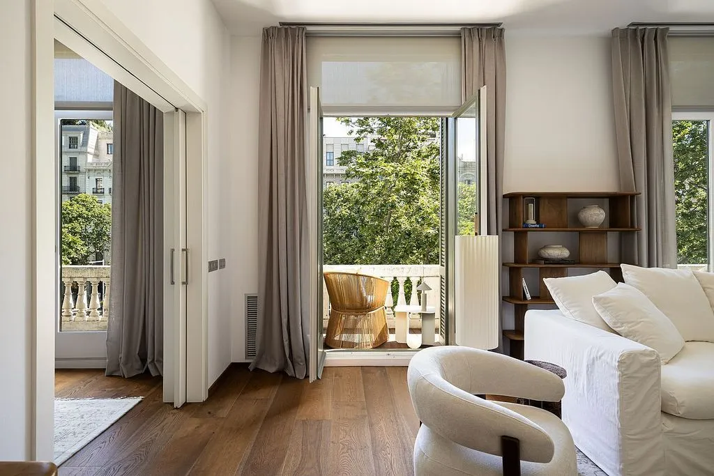 Soggiorno - Furnished Apartment with Terrace in La Dreta de l'Eixample