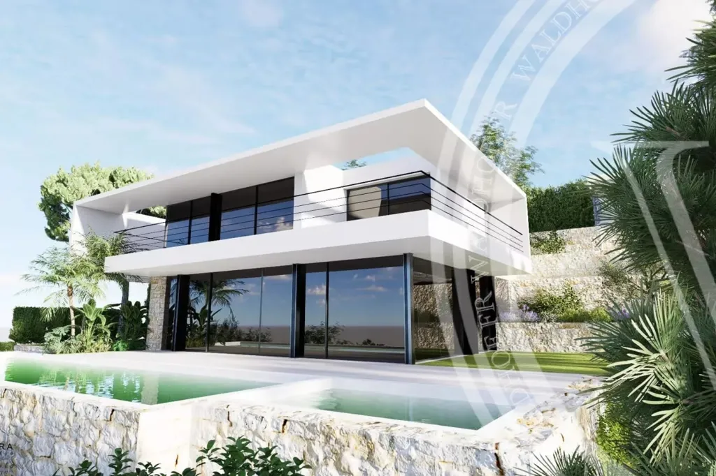 Extérieur - Villa contemporaine avec vue mer à vendre