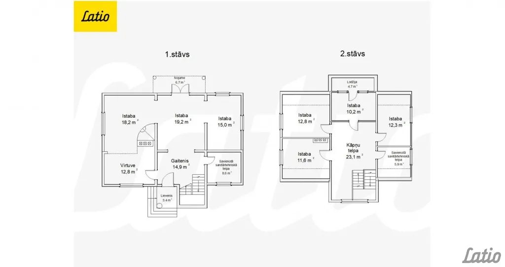 Plan - Wooden Cottage with Lake View in Cēsis District