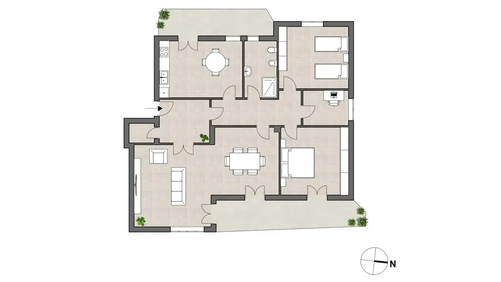 Plaan - Apartment with Balcony in Cosenza